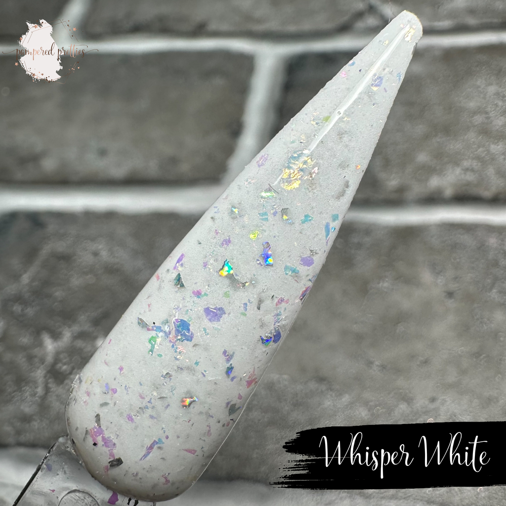 Whisper White - White Flakie Dip Powder
