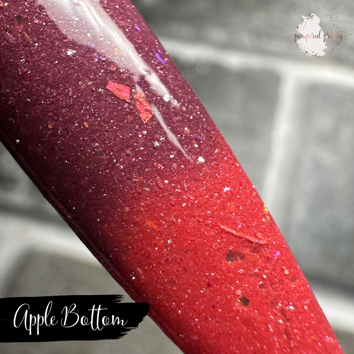 Apple Bottom - Thermal Shimmer Flakie Dip Powder