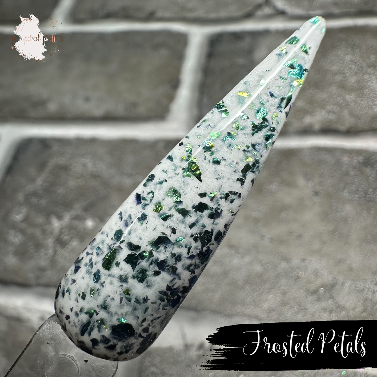Frosted Petals - White Flakie Dip Powder