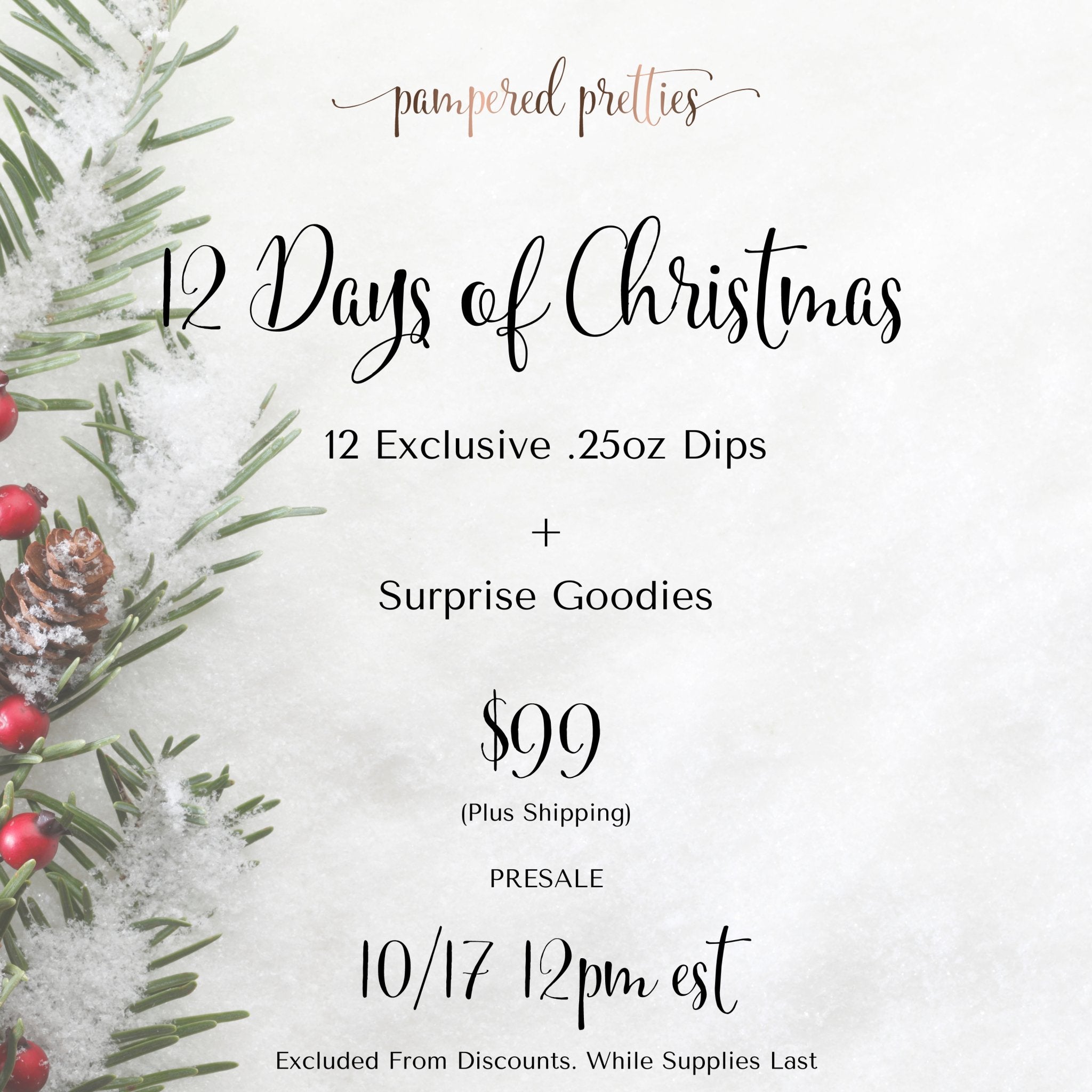 12 Days of Christmas (Presale) - Pampered Pretties