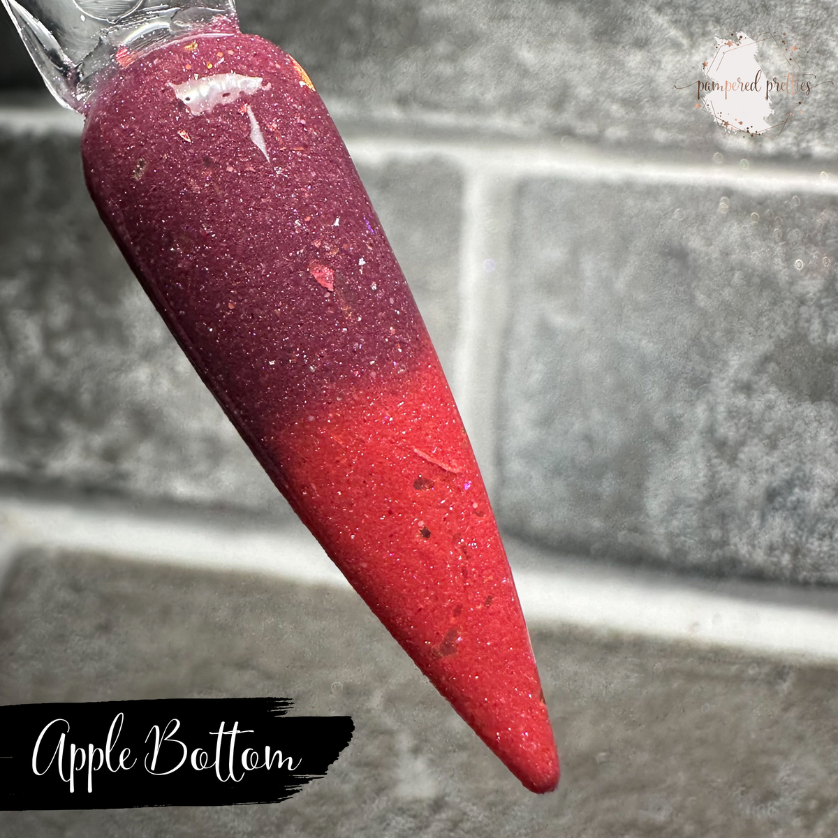Apple Bottom - Thermal Shimmer Flakie Dip Powder