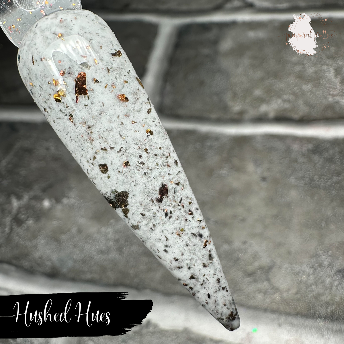 Hushed Hues - White Flakie Dip Powder