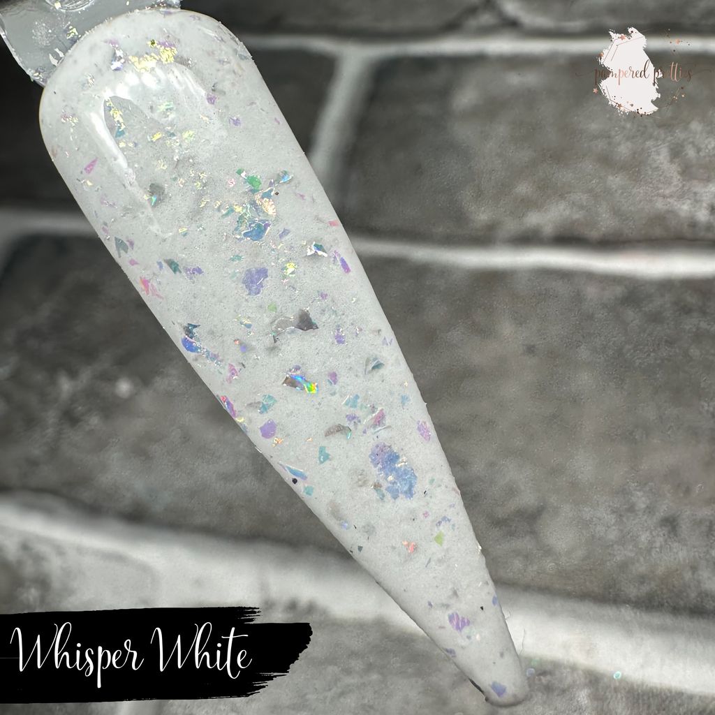 Whisper White - White Flakie Dip Powder