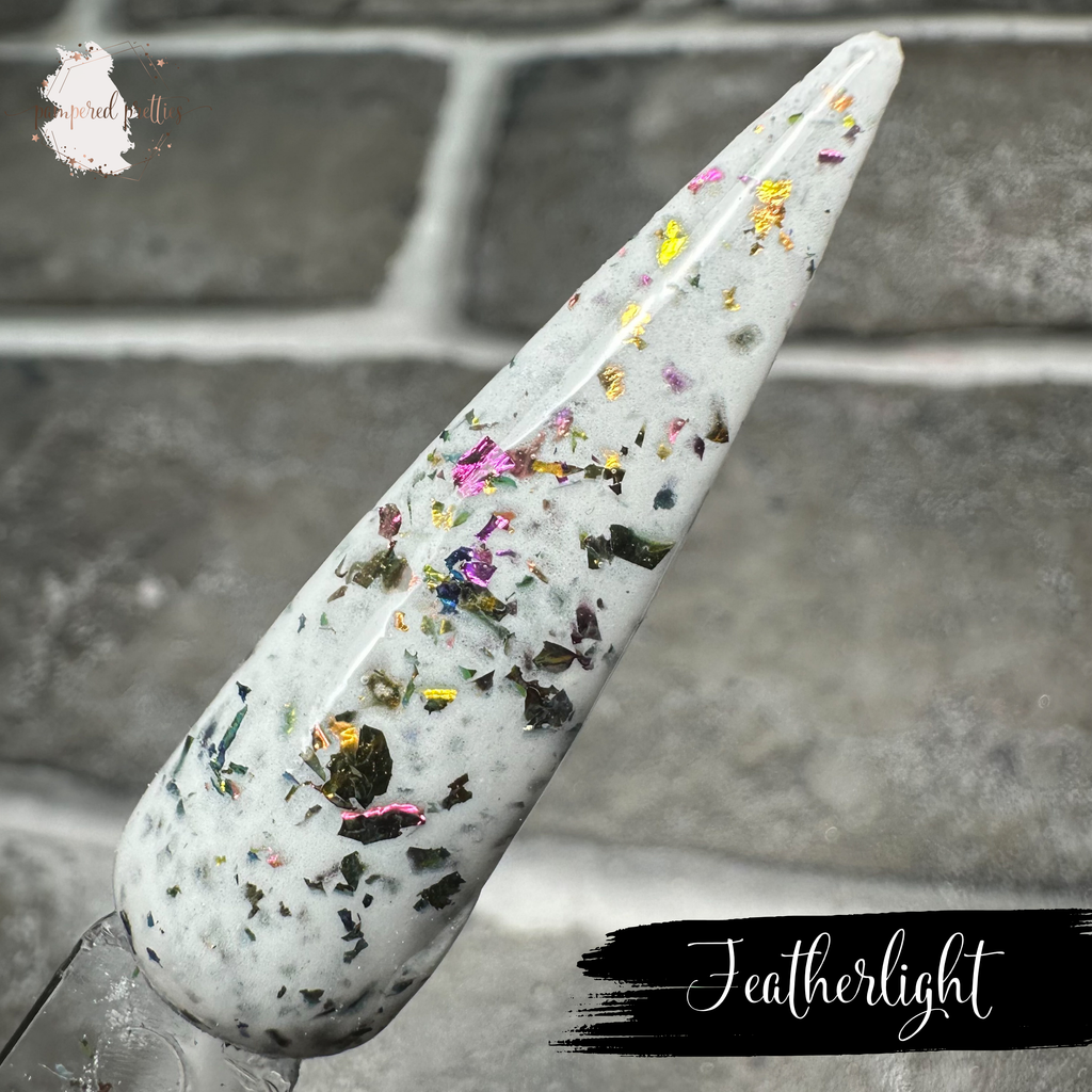 Featherlight - White Flakie Dip Powder