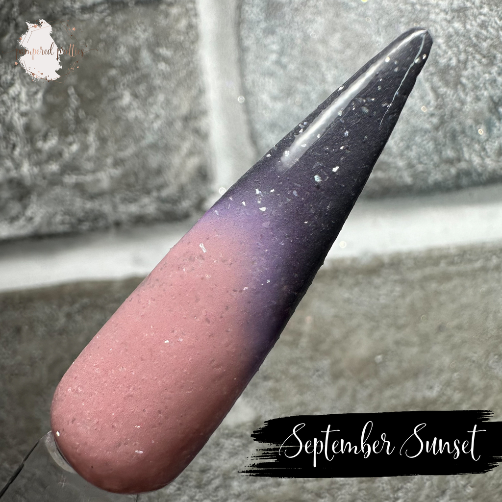 September Sunset - Triple Thermal Shimmer Dip Powder