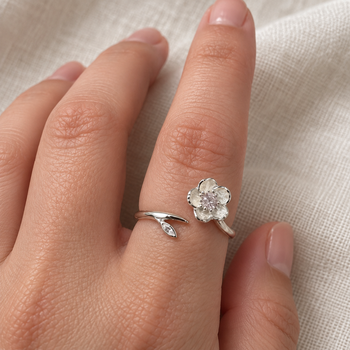Pink Flower Ring