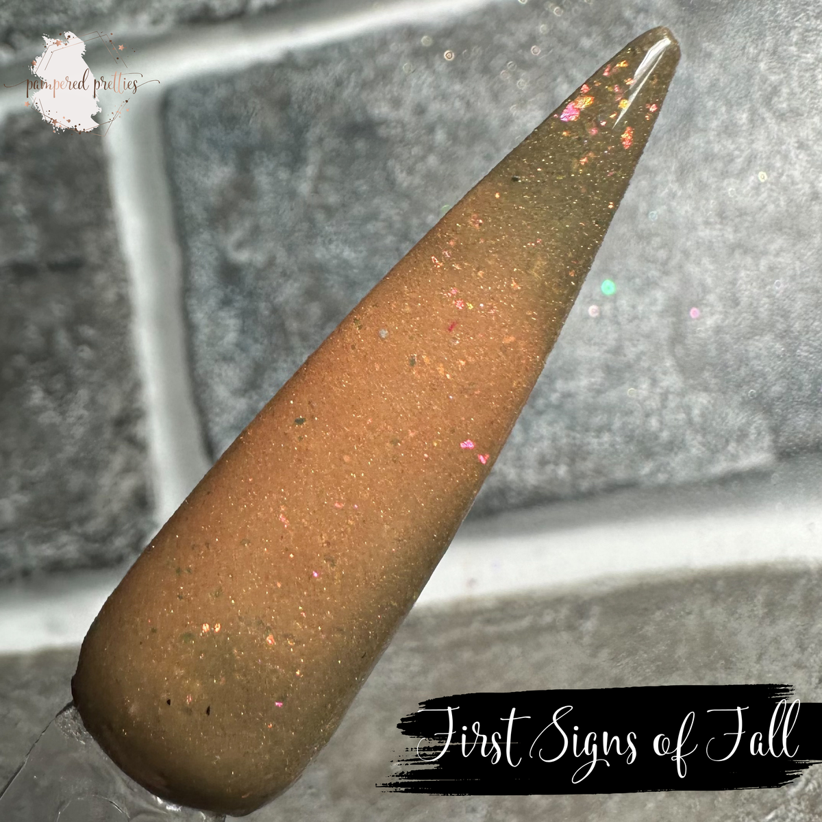 First Signs of Fall - Thermal Shimmer Flakie Dip Powder