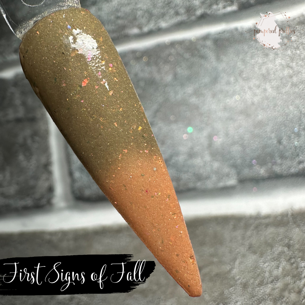 First Signs of Fall - Thermal Shimmer Flakie Dip Powder