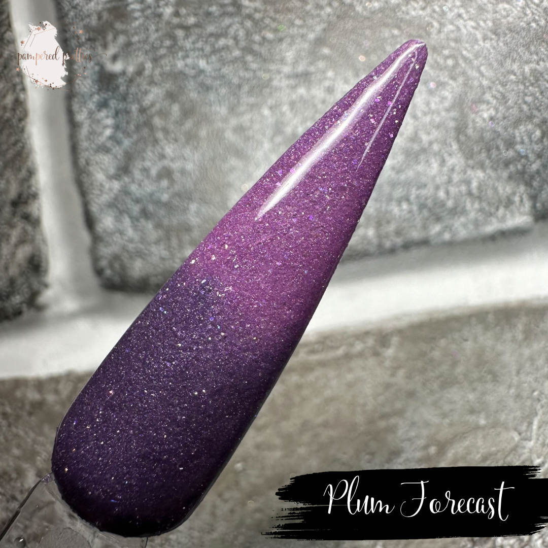 Plum Forecast - Thermal Shimmer Flakie Dip Powder