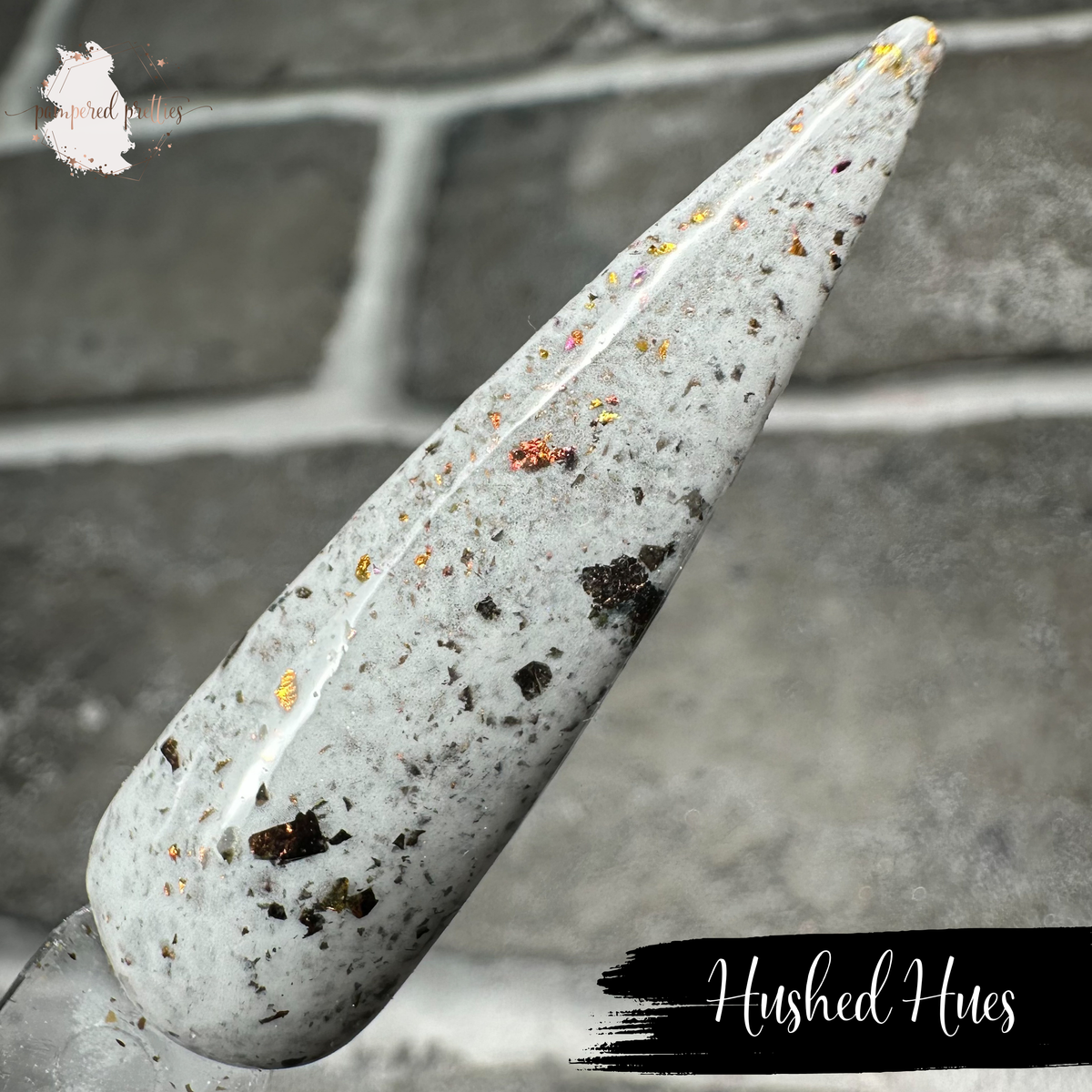 Hushed Hues - White Flakie Dip Powder
