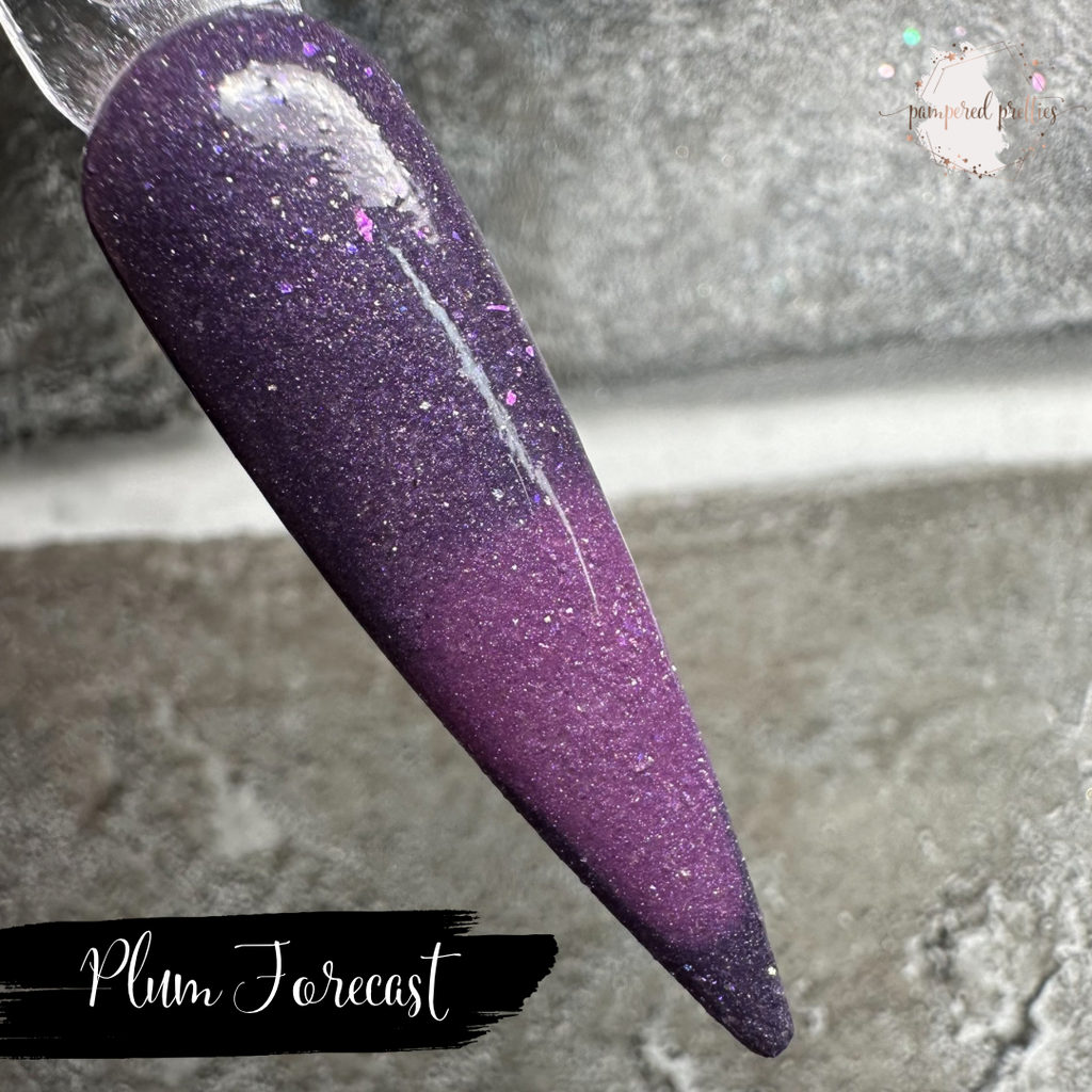 Plum Forecast - Thermal Shimmer Flakie Dip Powder