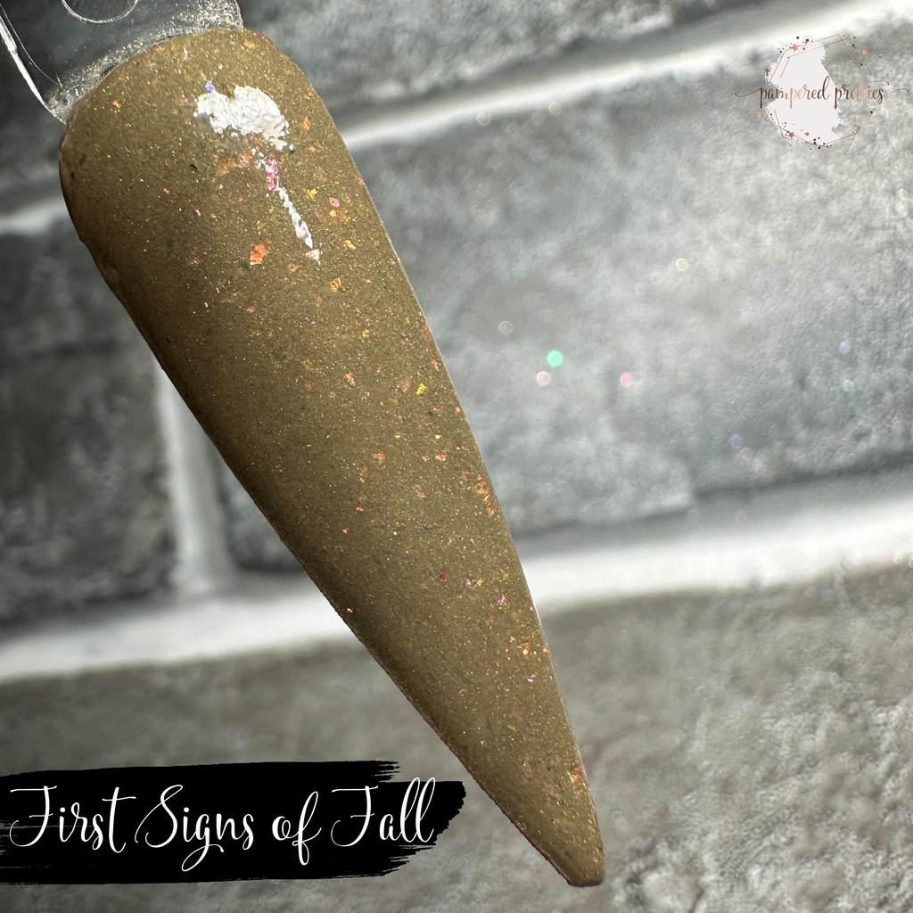 First Signs of Fall - Thermal Shimmer Flakie Dip Powder