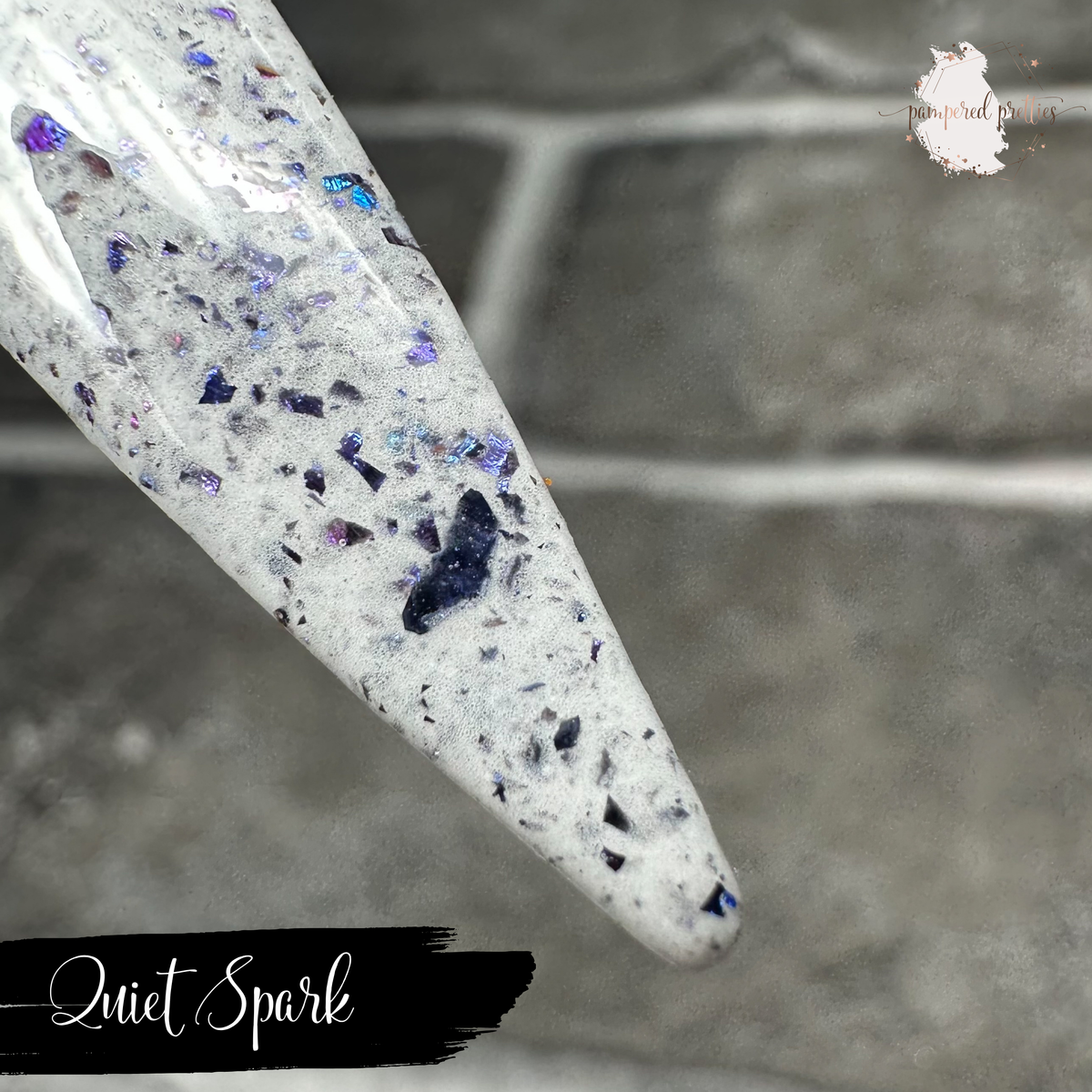 Quiet Spark - White Flakie Dip Powder