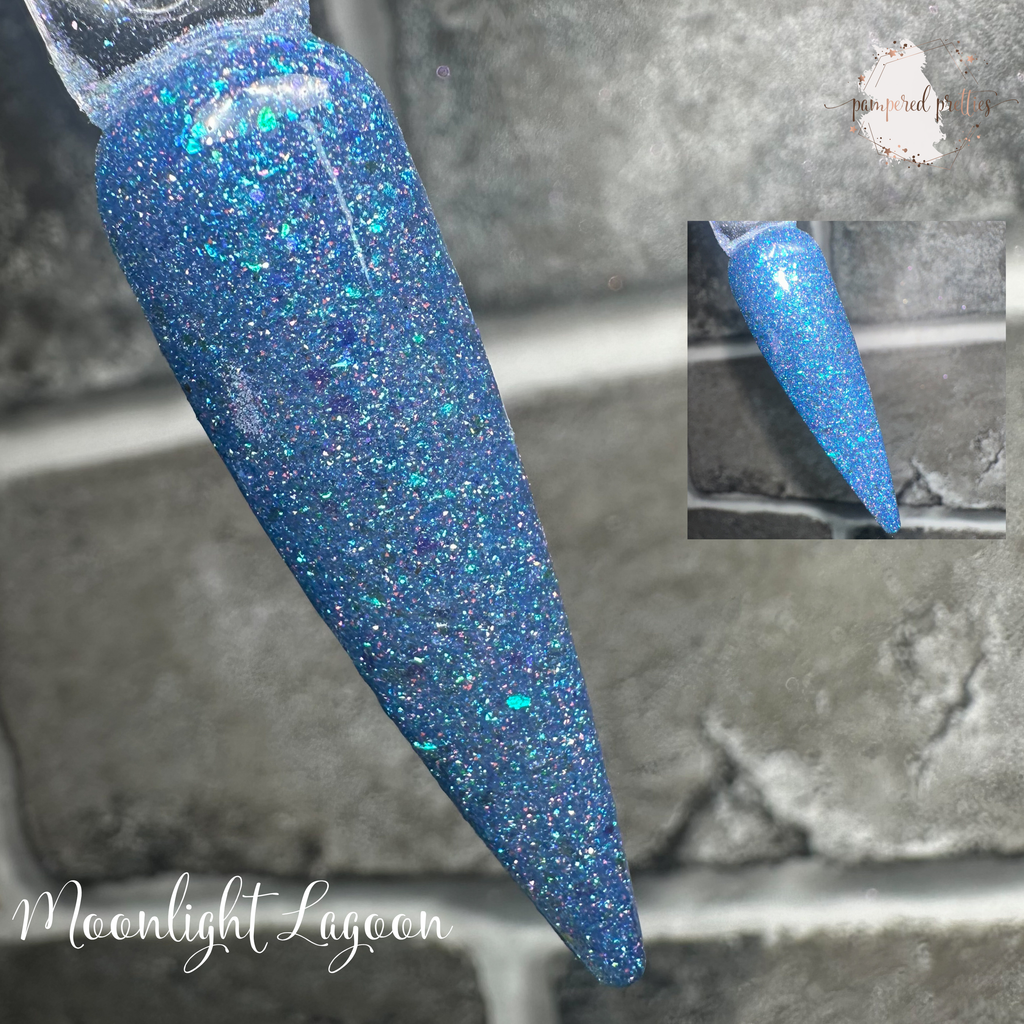 Moonlit Lagoon - Iridescent Flakie Reflective Shimmer Dip Powder