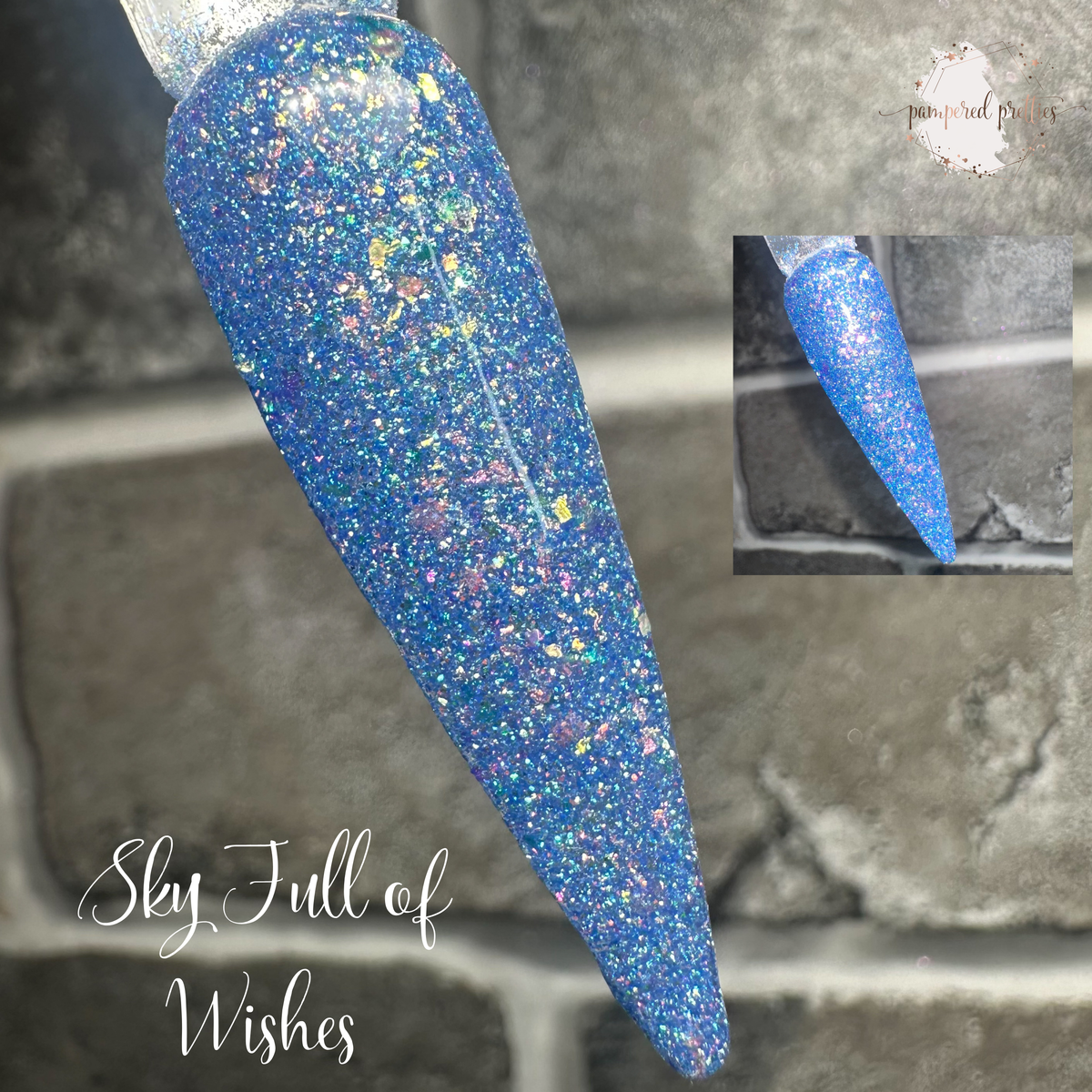Sky Full of Wishes - Iridescent Flakie Reflective Shimmer Dip Powder