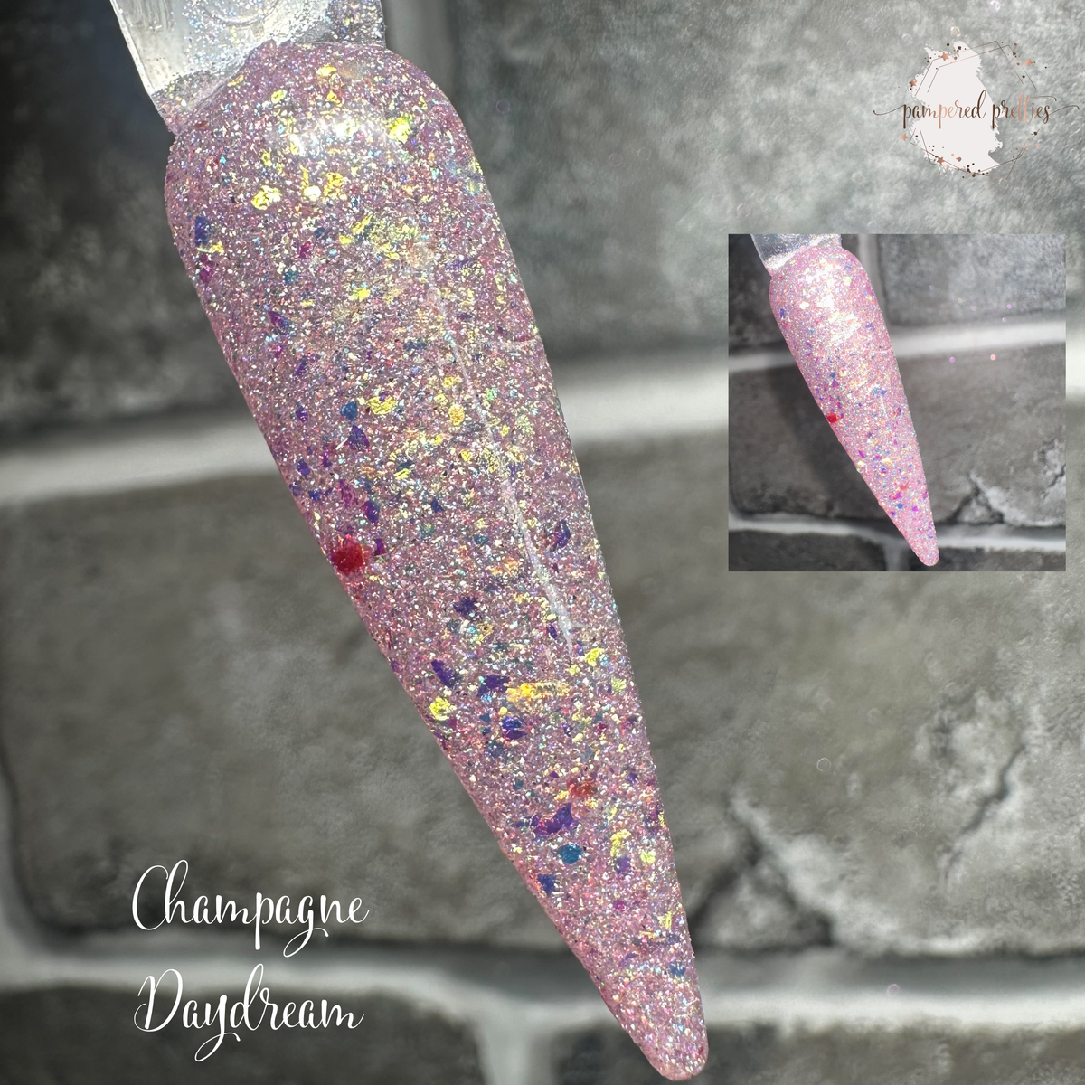 Champagne Daydream - Iridescent Flakie Reflective Shimmer Dip Powder