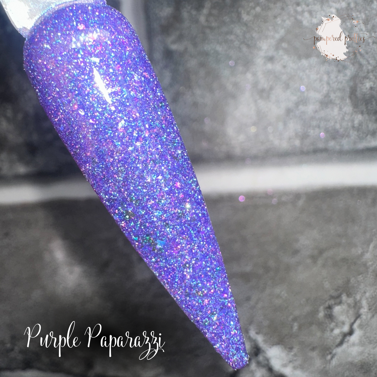 Purple Paparazzi - Iridescent Flakie Reflective Shimmer Dip Powder