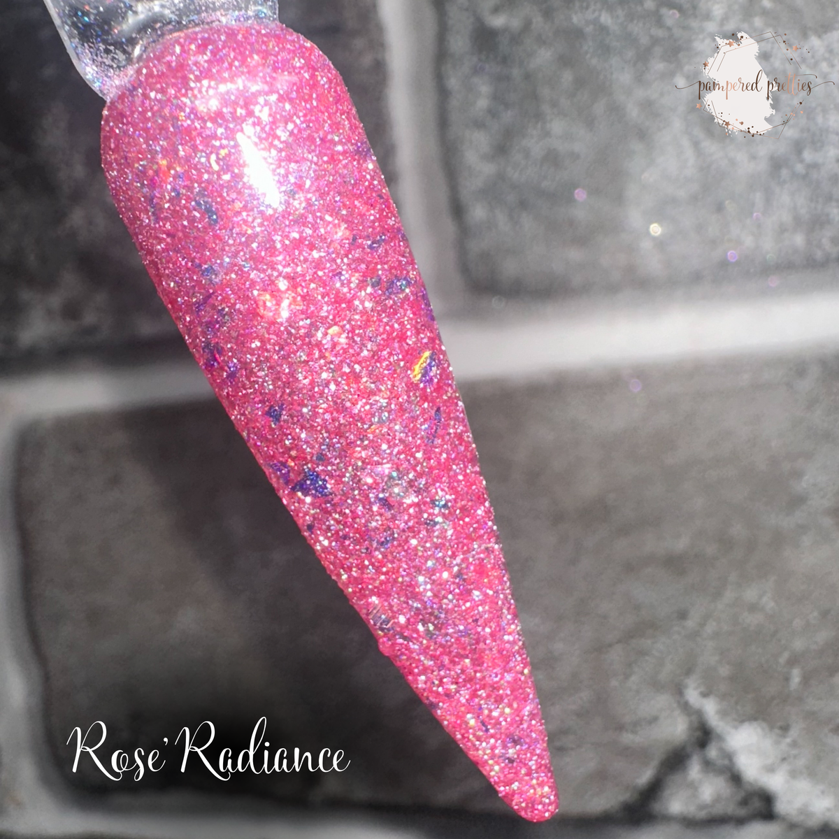 Rose Radiance - Iridescent Flakie Reflective Shimmer Dip Powder