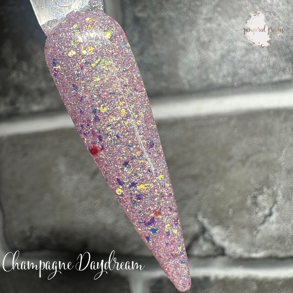 Champagne Daydream - Iridescent Flakie Reflective Shimmer Dip Powder
