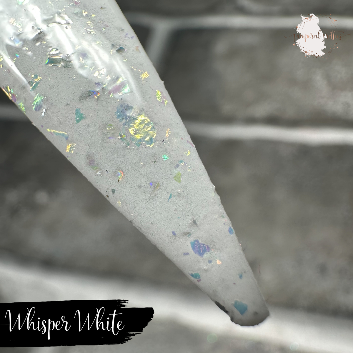 Whisper White - White Flakie Dip Powder