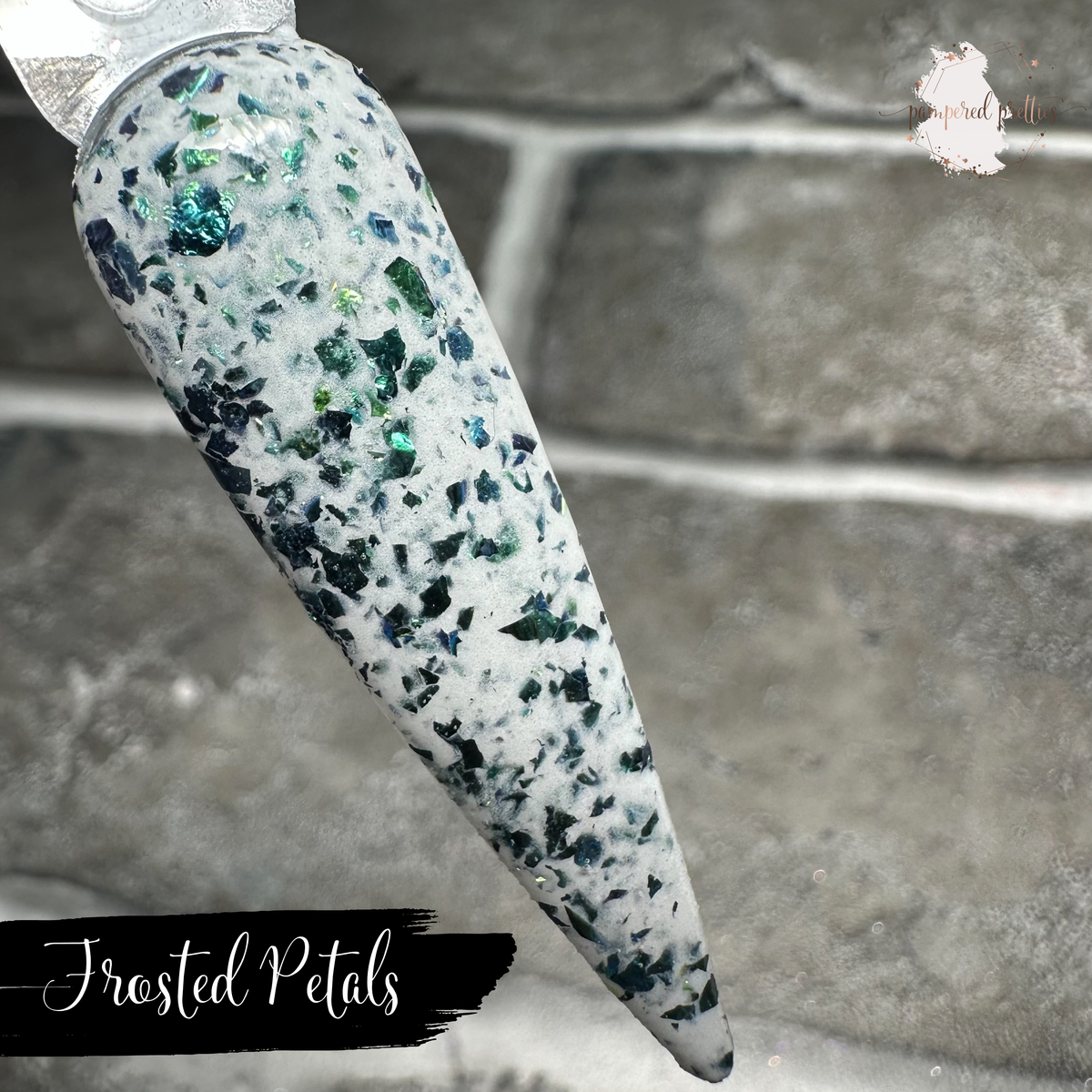 Frosted Petals - White Flakie Dip Powder
