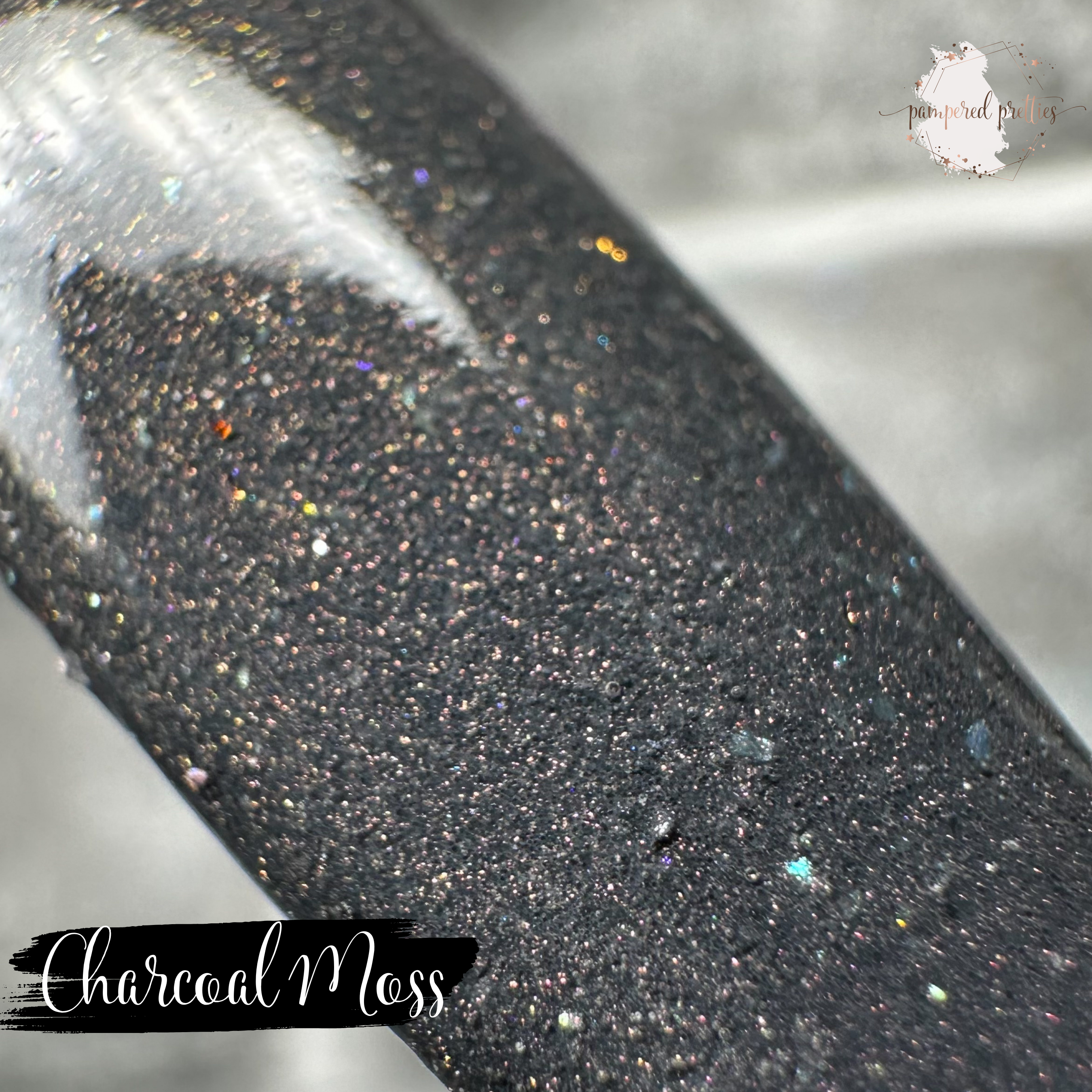 Charcoal Moss - Shimmer Flakie Dip Powder