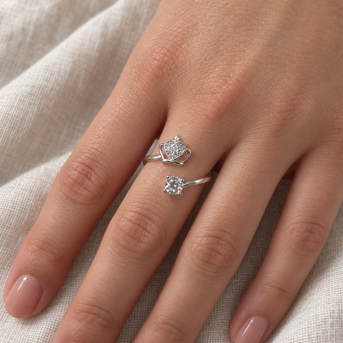 Heart Crown Ring