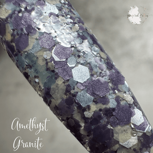 Amethyst Granite - Satin Chunky Glitter Dip Powder - Pampered Pretties
