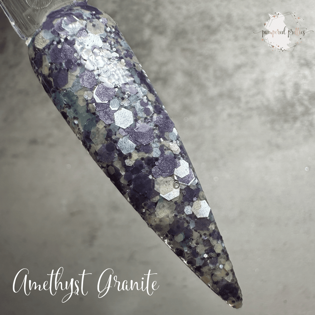 Amethyst Granite - Satin Chunky Glitter Dip Powder - Pampered Pretties