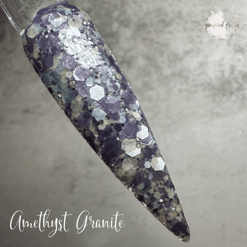 Amethyst Granite - Satin Chunky Glitter Dip Powder - Pampered Pretties