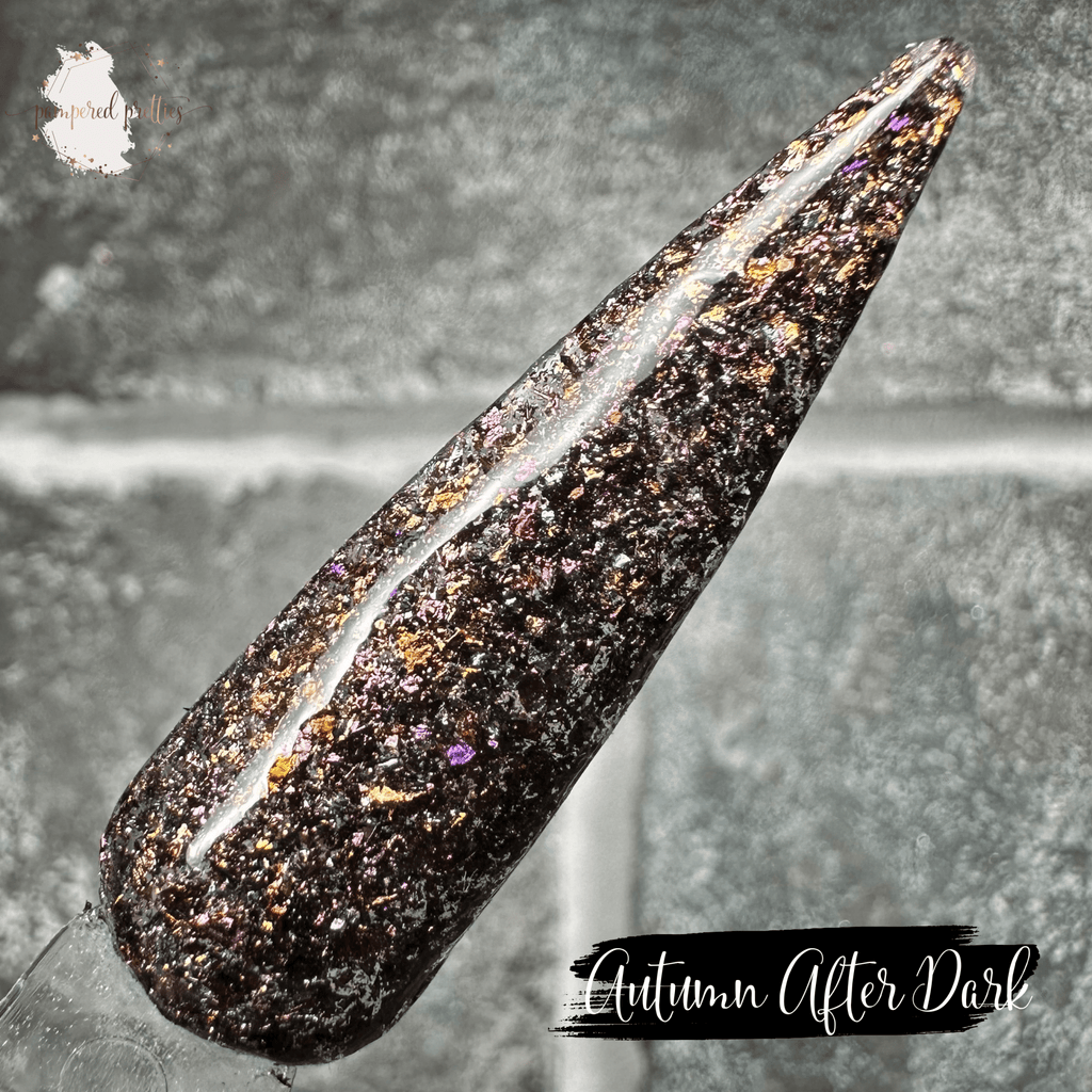Autumn After Dark - Flakie Dip Powder - Pampered Pretties