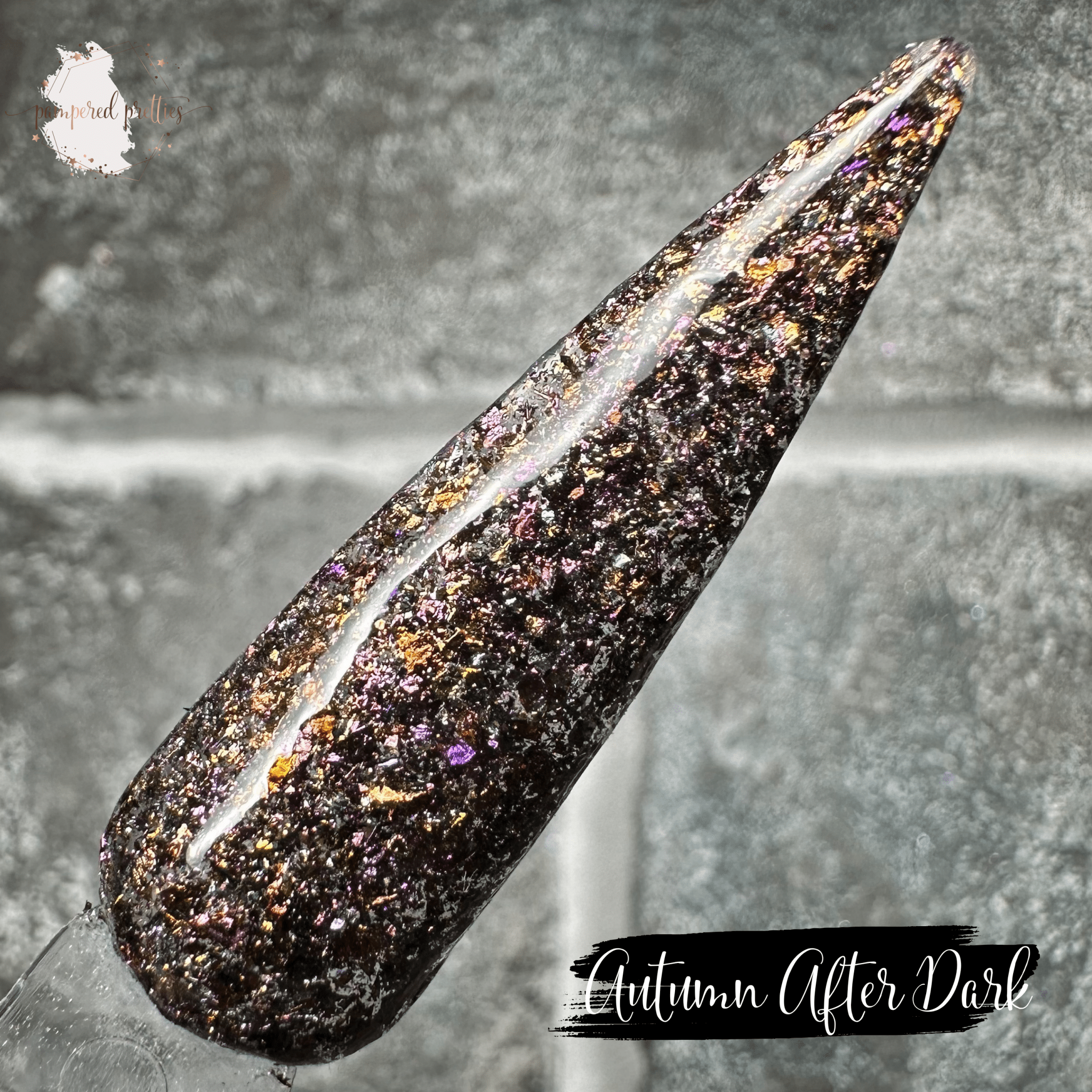 Autumn After Dark - Flakie Dip Powder - Pampered Pretties
