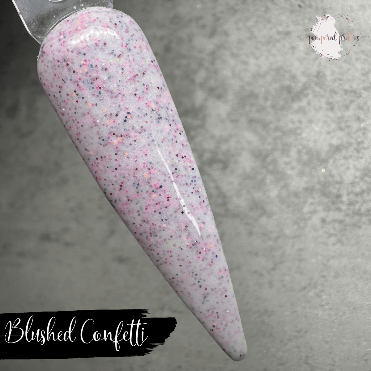 Blushed Confetti - Micro Glitter Dip Powder - Pampered Pretties