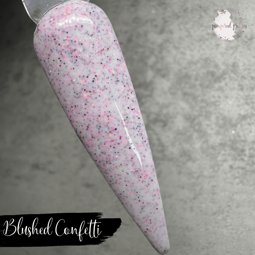 Blushed Confetti - Micro Glitter Dip Powder - Pampered Pretties