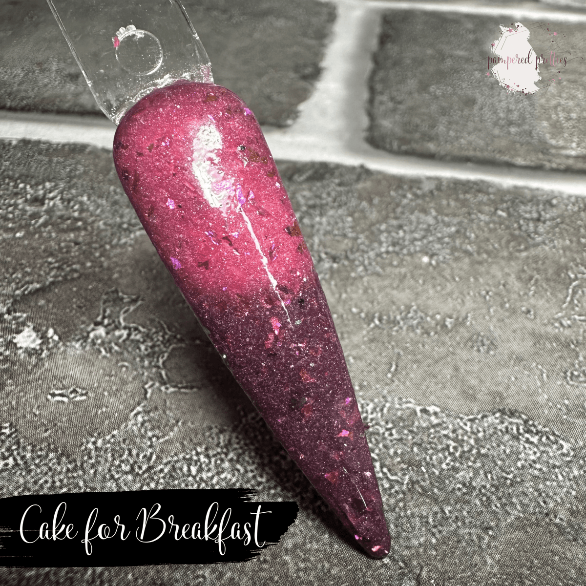 Cake for Breakfast - Thermal Shimmer Flakie Dip Powder - Pampered Pretties