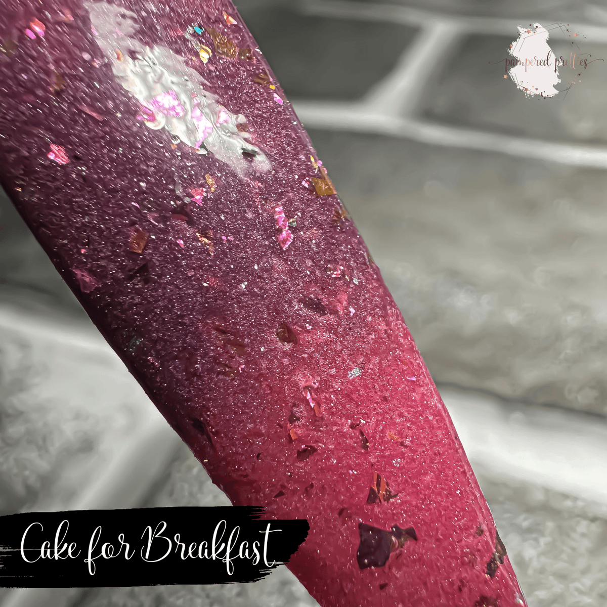 Cake for Breakfast - Thermal Shimmer Flakie Dip Powder - Pampered Pretties
