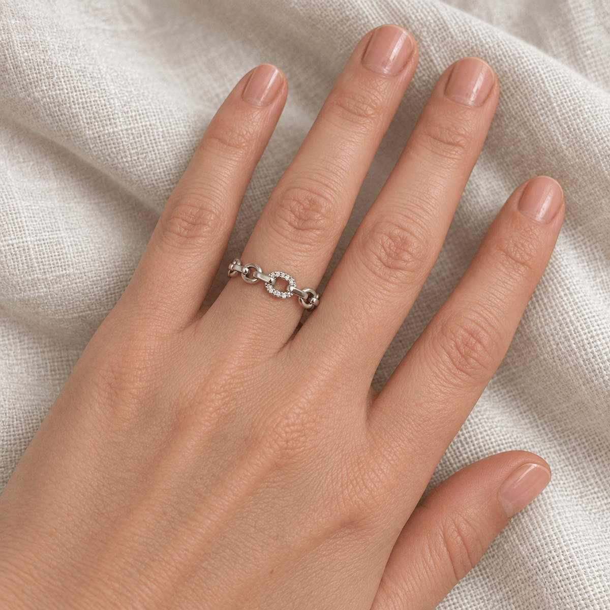 Chain Link Ring - Pampered Pretties