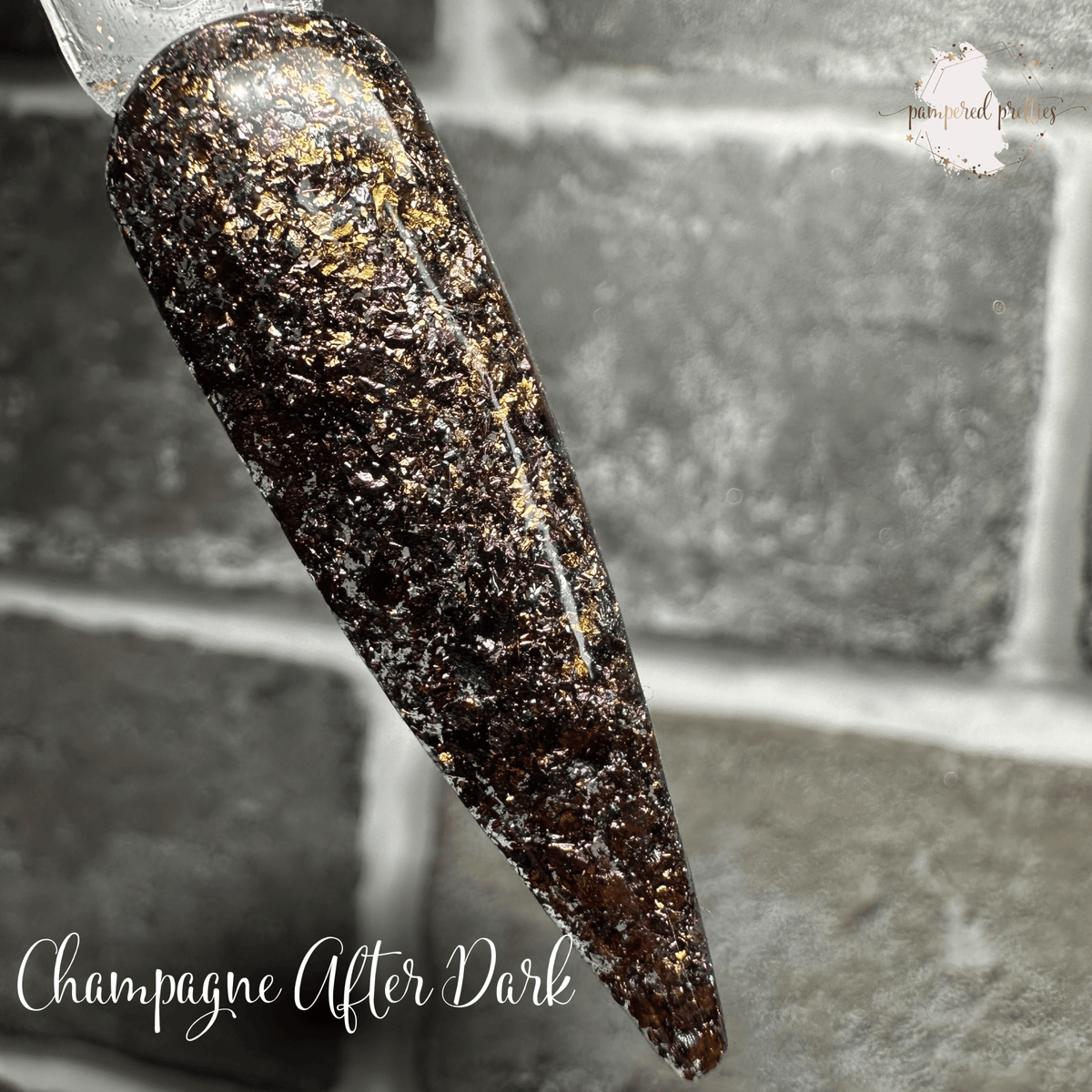 Champagne After Dark - Flakie Dip Powder - Pampered Pretties