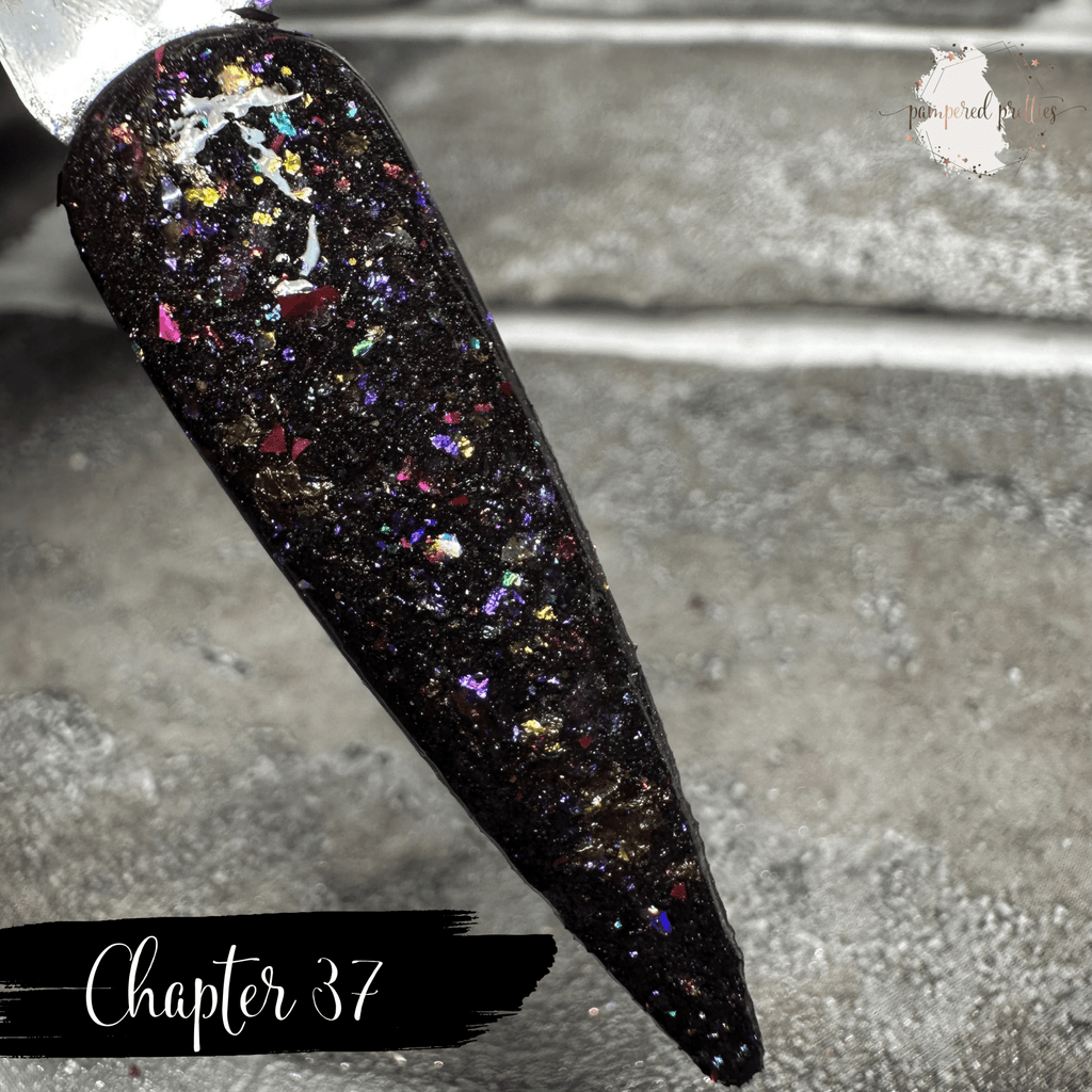 Chapter 37 - Black Flakie Dip Powder - Pampered Pretties