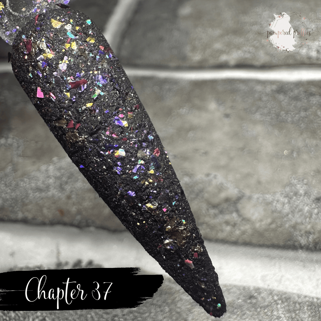 Chapter 37 - Black Flakie Dip Powder - Pampered Pretties