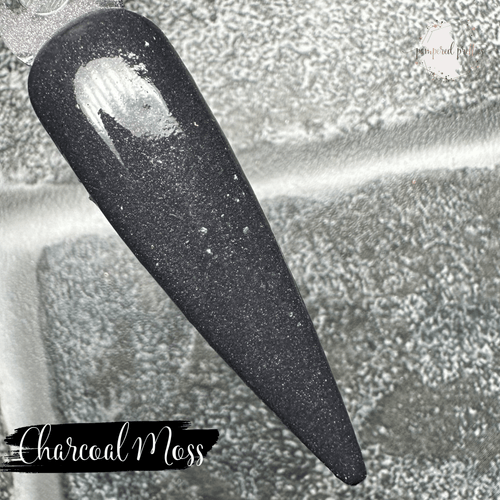 Charcoal Moss - Shimmer Flakie Dip Powder - Pampered Pretties