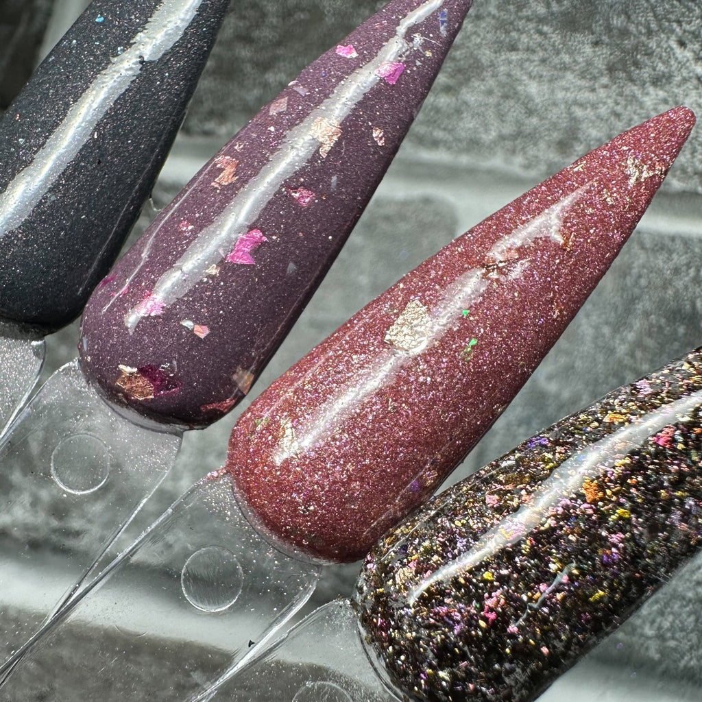 Charcoal Moss - Shimmer Flakie Dip Powder - Pampered Pretties