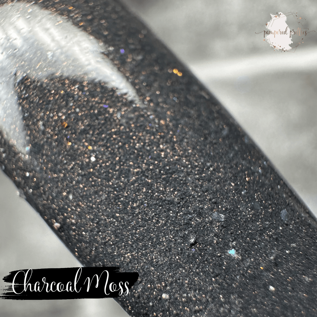 Charcoal Moss - Shimmer Flakie Dip Powder - Pampered Pretties