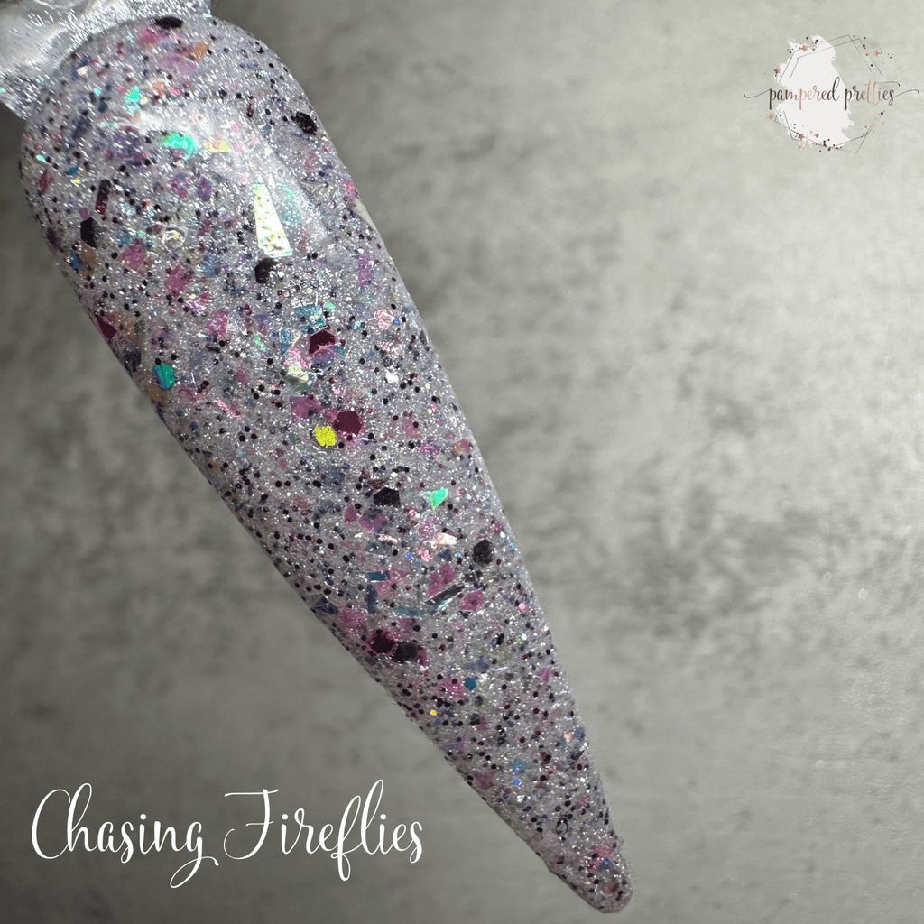 Chasing Fireflies - White Shimmer Flakie Dip Powder - Pampered Pretties