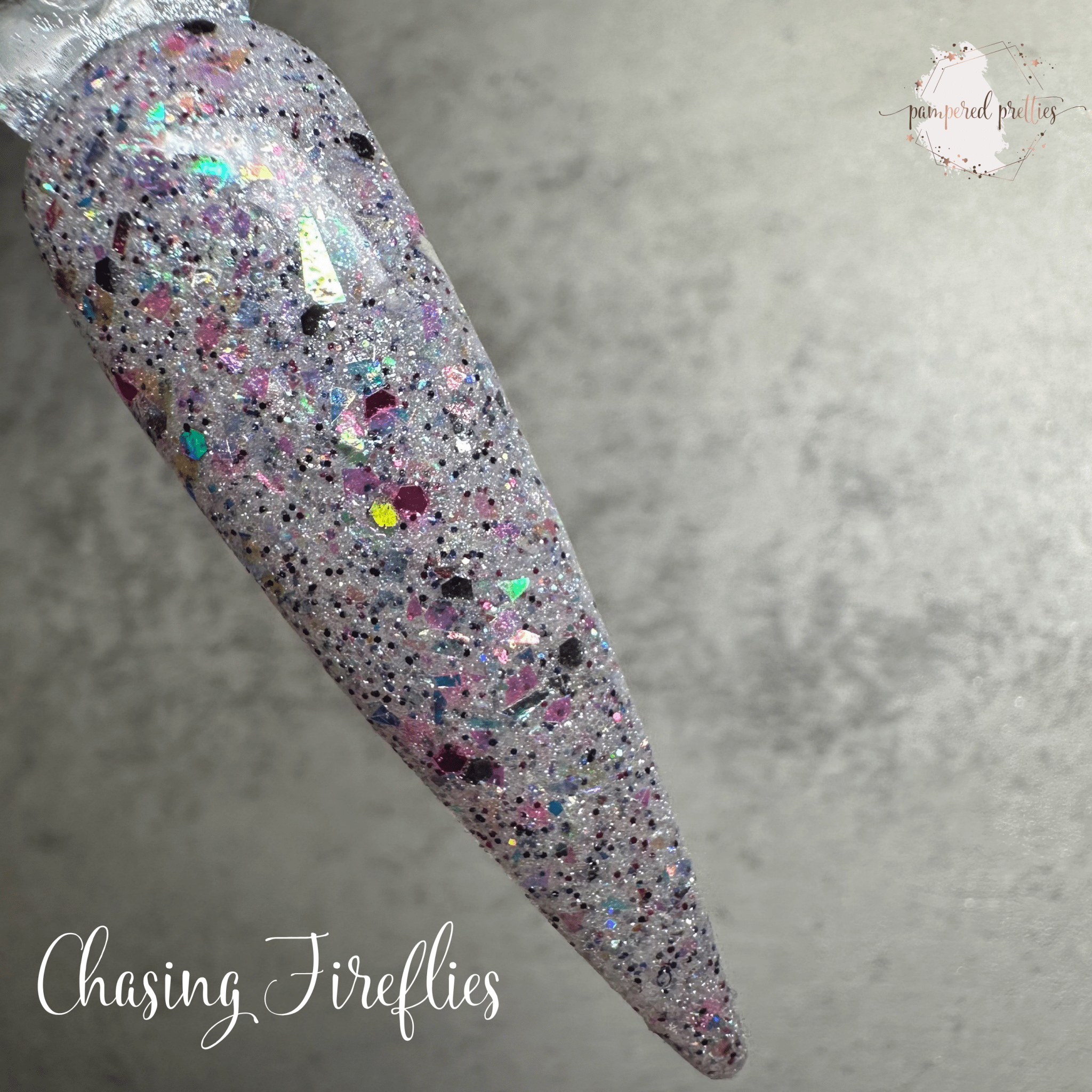 Chasing Fireflies - White Shimmer Flakie Dip Powder - Pampered Pretties