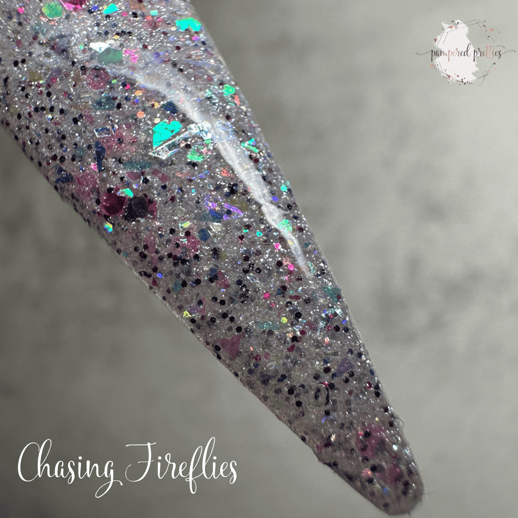 Chasing Fireflies - White Shimmer Flakie Dip Powder - Pampered Pretties