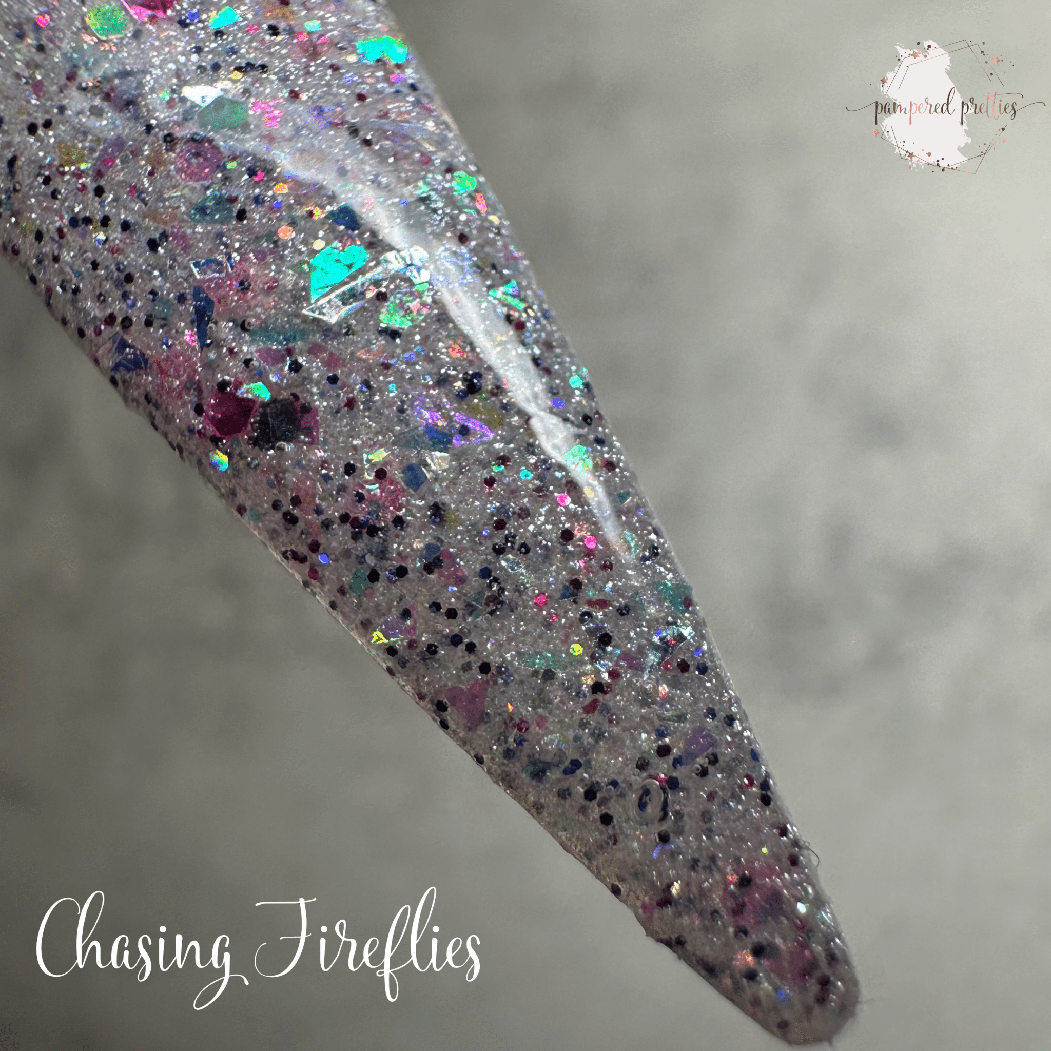 Chasing Fireflies - White Shimmer Flakie Dip Powder - Pampered Pretties