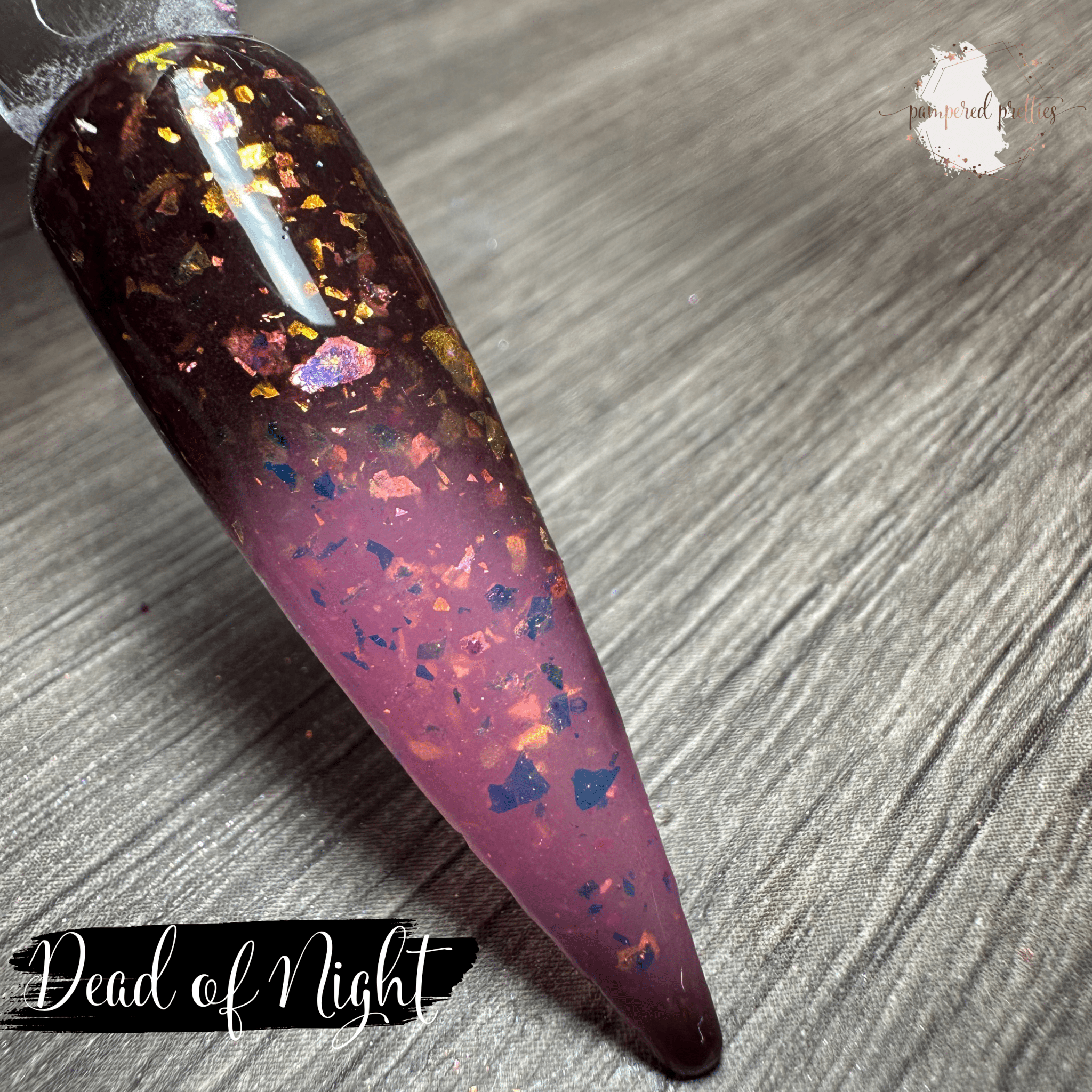 Dead of Night - Thermal Flakie Dip Powder - Pampered Pretties