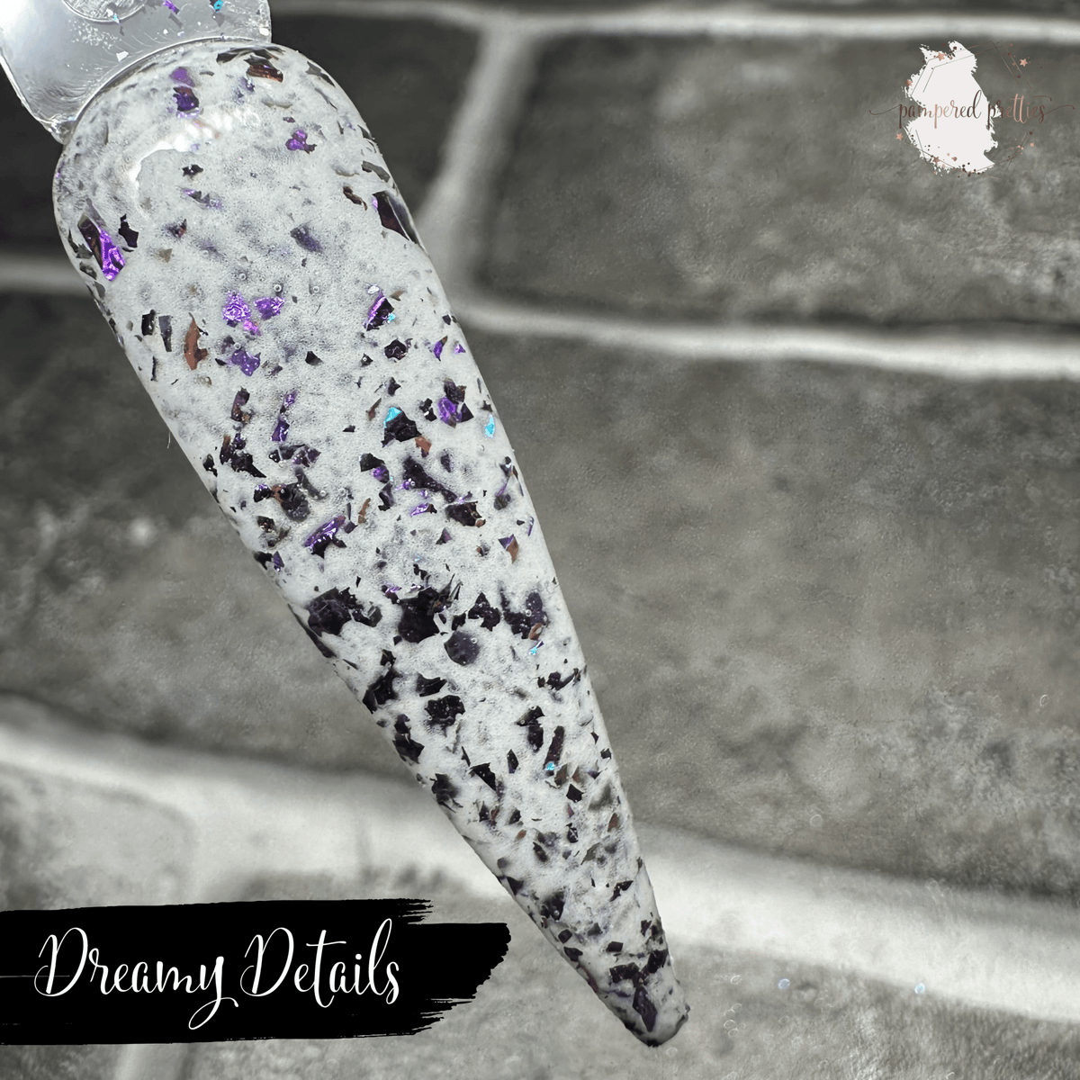 Dreamy Details - White Flakie Dip Powder - Pampered Pretties