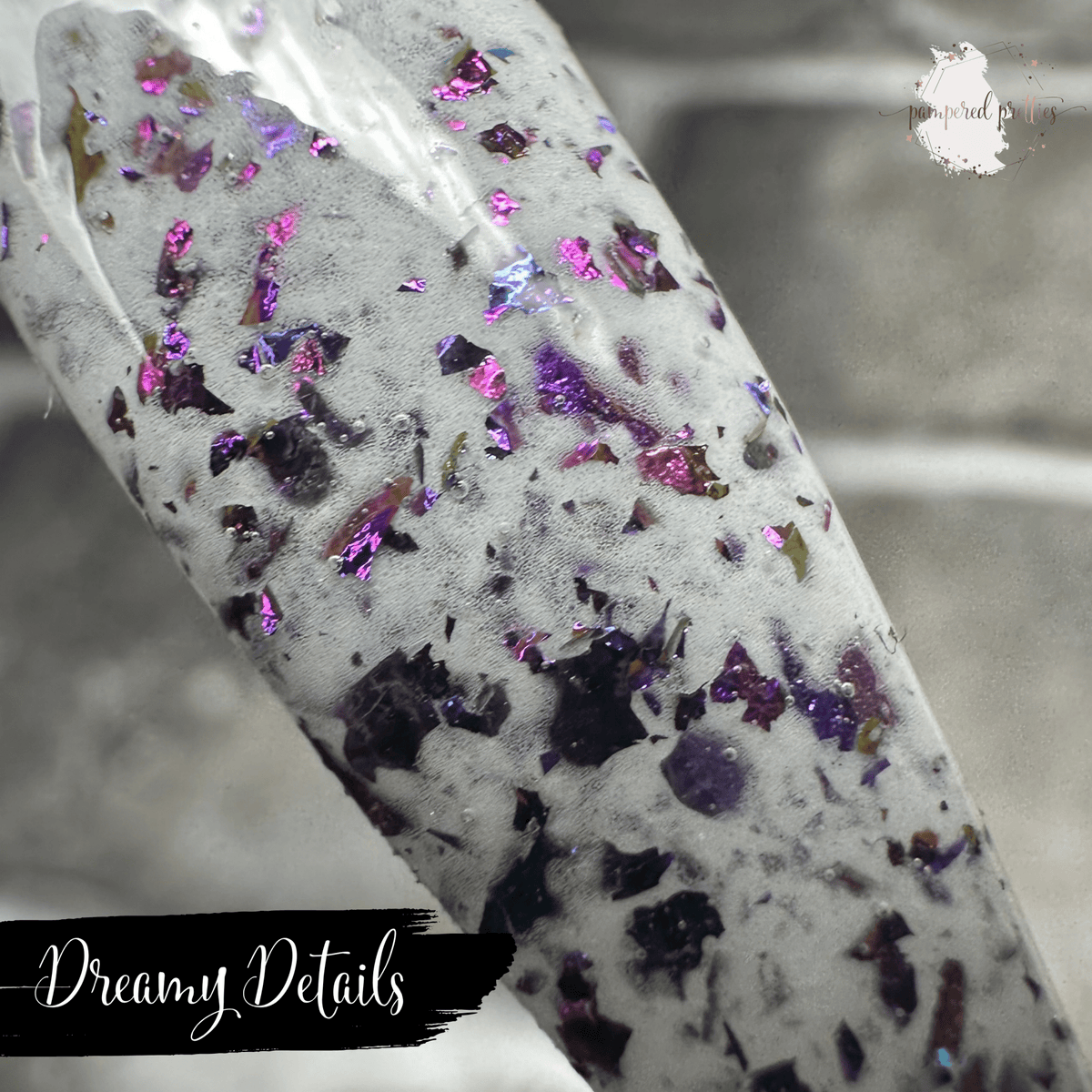 Dreamy Details - White Flakie Dip Powder - Pampered Pretties